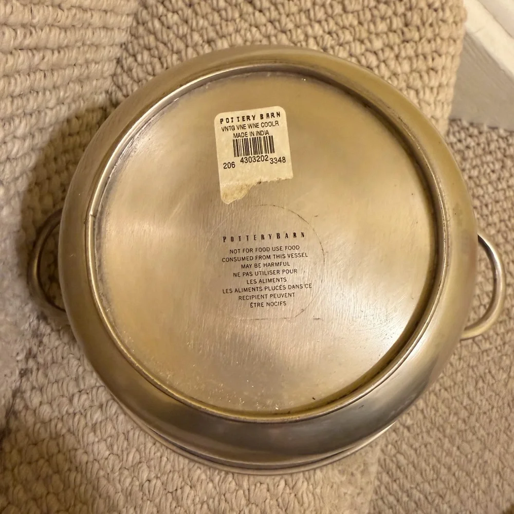 Pottery Barn Silver Ice Bucket